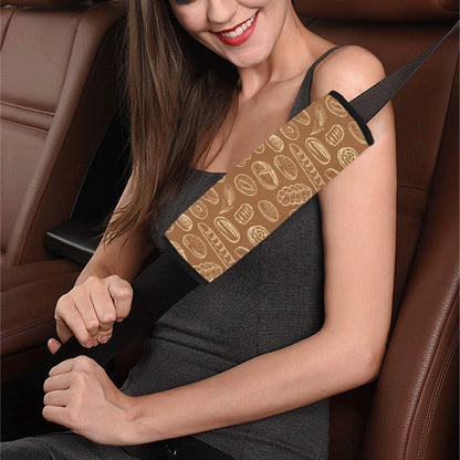 Bread Pattern Print Design 03 Car Seat Belt Cover