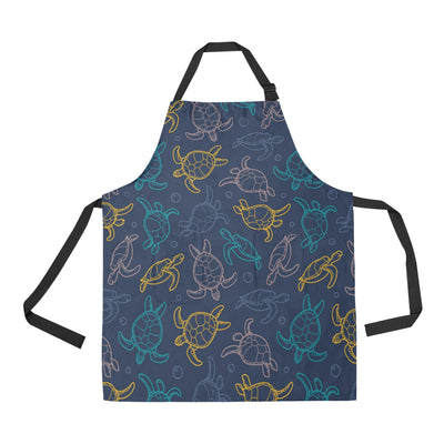 Sea Turtle Baby Print Apron with Pocket