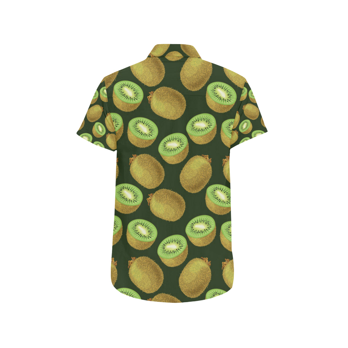 Kiwi Pattern Print Design KW04 Men's Short Sleeve Button Up Shirt