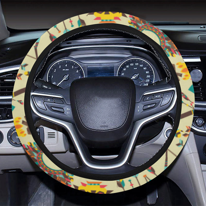 Tribal indians native american aztec Steering Wheel Cover with Elastic Edge