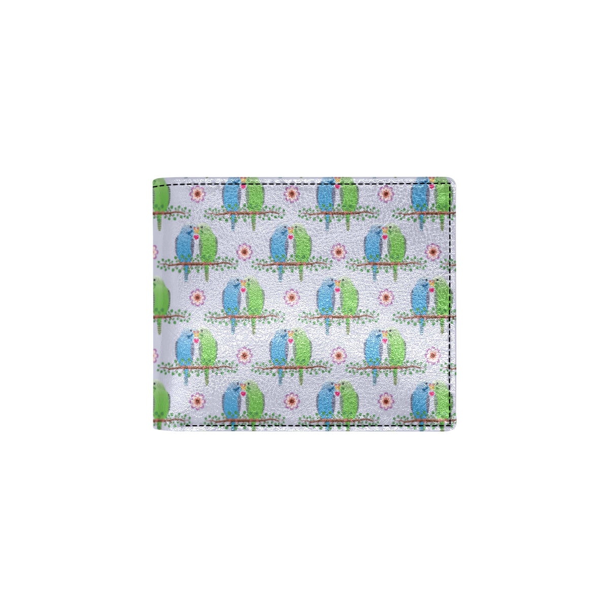 Budgerigar Pattern Print Design 05 Men's ID Card Wallet