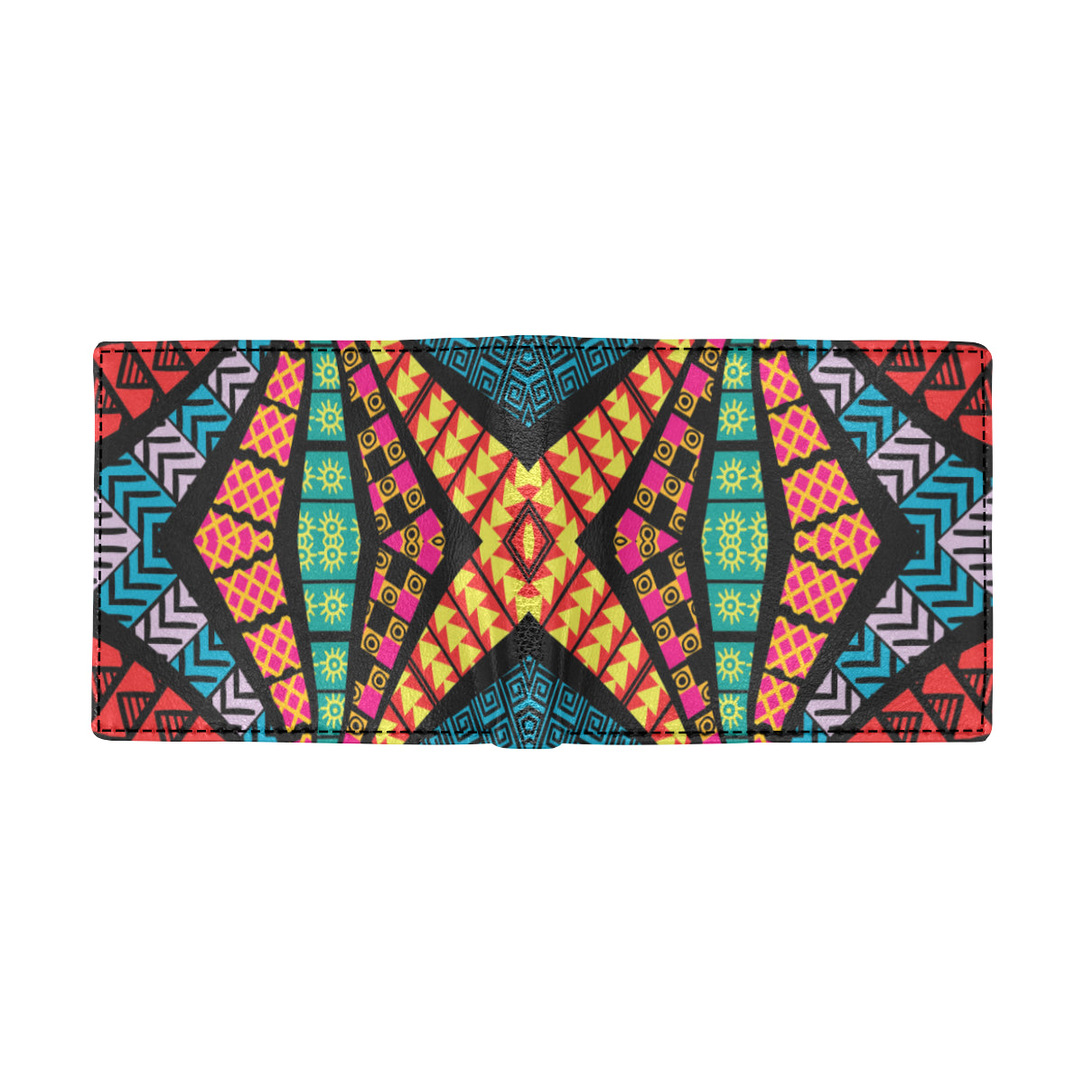 Kaleidoscope Pattern Print Design 05 Men's ID Card Wallet