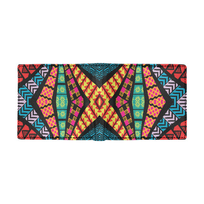 Kaleidoscope Pattern Print Design 05 Men's ID Card Wallet