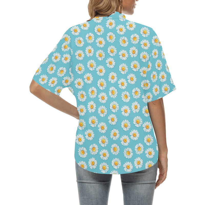 Daisy Pattern Print Design DS03 Women's Hawaiian Shirt