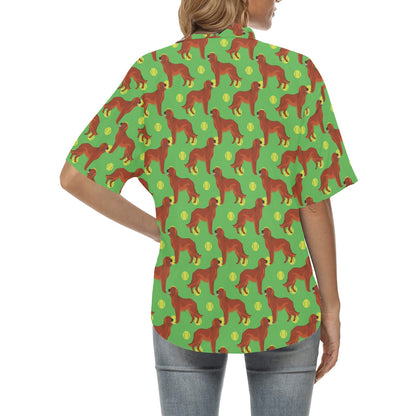 Setters Irish Print Design LKS302 Women's Hawaiian Shirt