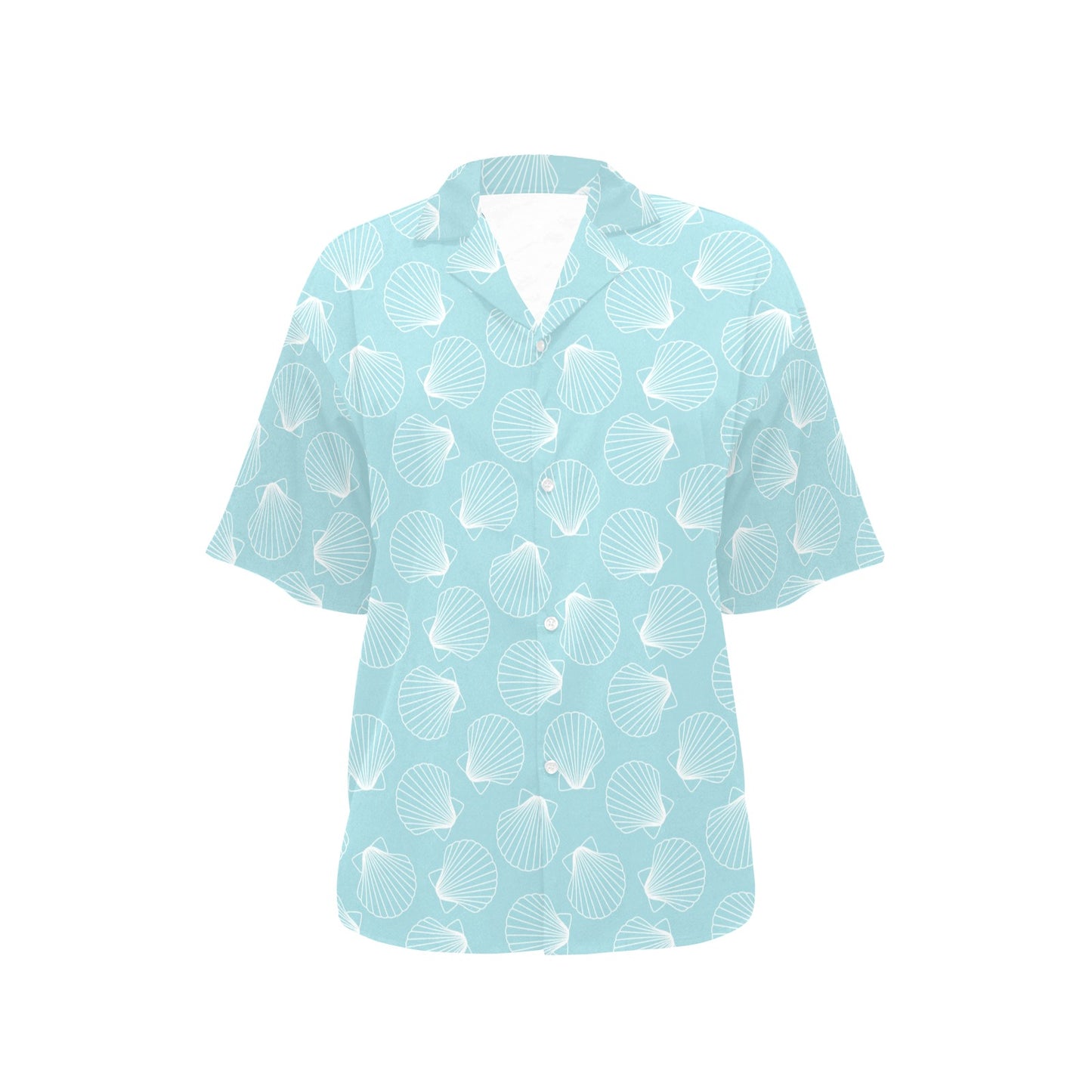 Seashell Print Design LKS3010 Women's Hawaiian Shirt