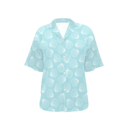 Seashell Print Design LKS3010 Women's Hawaiian Shirt