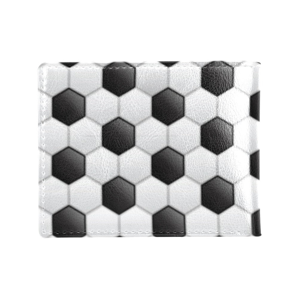 Soccer Ball Texture Print Pattern Men's ID Card Wallet