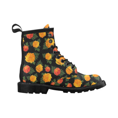 Marigold Pattern Print Design MR05 Women's Boots
