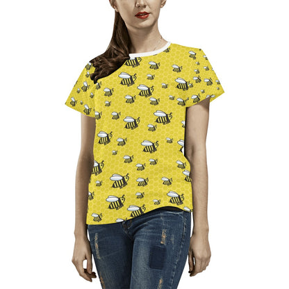 Bee Cute Print Design LKS308 Women's  T-shirt