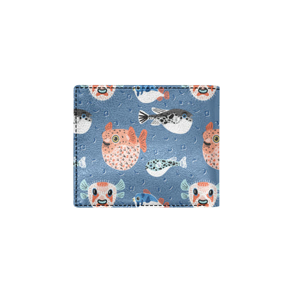 Fugu Pattern Print Design 02 Men's ID Card Wallet
