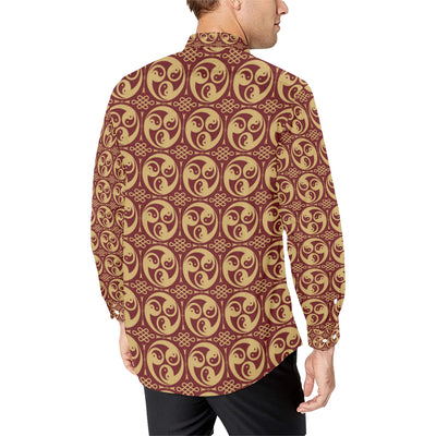 Yin Yang Style Pattern Design Print Men's Long Sleeve Shirt