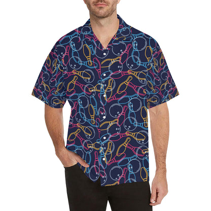 Bowling Pattern Print Design 07 Men's Hawaiian Shirt