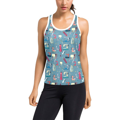 Sewing Equipment Print Design LKS301 Women's Racerback Tank Top