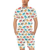 Elephant Colorful Print Pattern Men's Romper