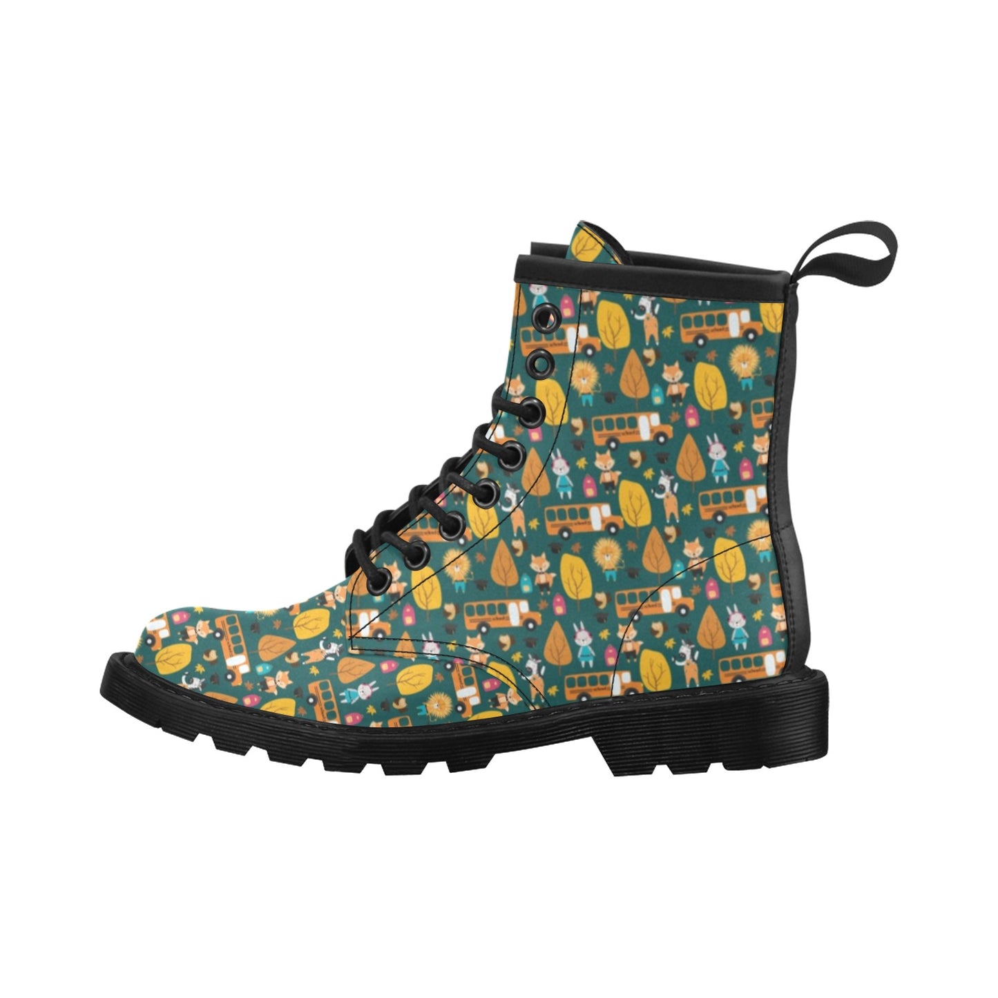 School Bus Print Design LKS309 Women's Boots