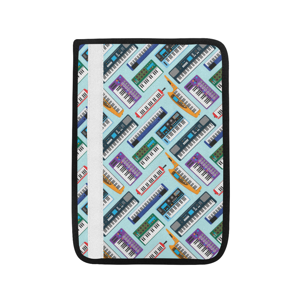 Synthesizer Pattern Print Design 02 Car Seat Belt Cover