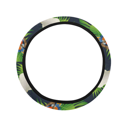Parrot Pattern Print Design A03 Steering Wheel Cover with Elastic Edge