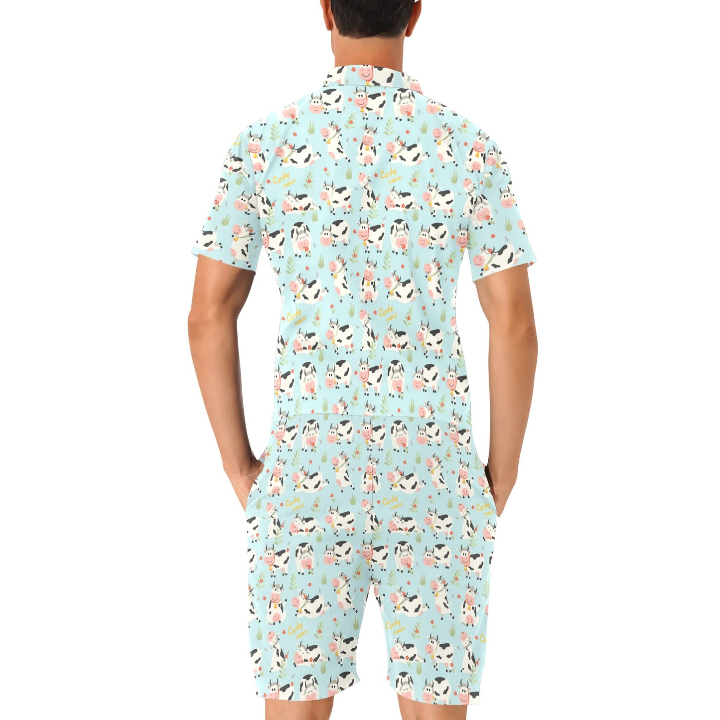 Cattle Print Design LKS403 Men's Romper