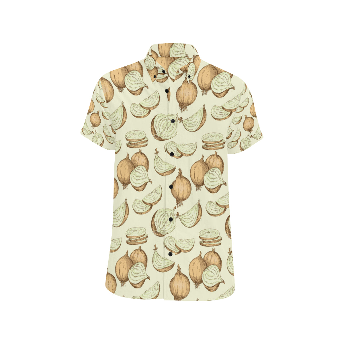 Onion Pattern Print Design A02 Men's Short Sleeve Button Up Shirt