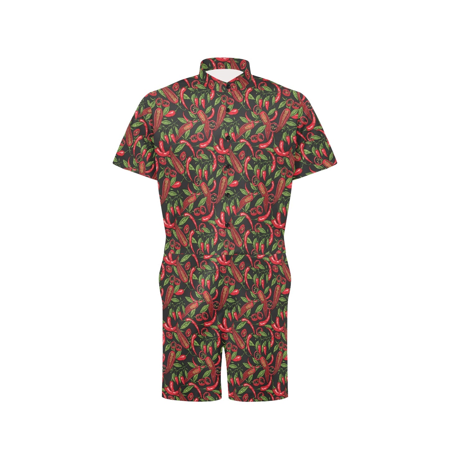 Chilli Pepper Pattern Print Design 02 Men's Romper