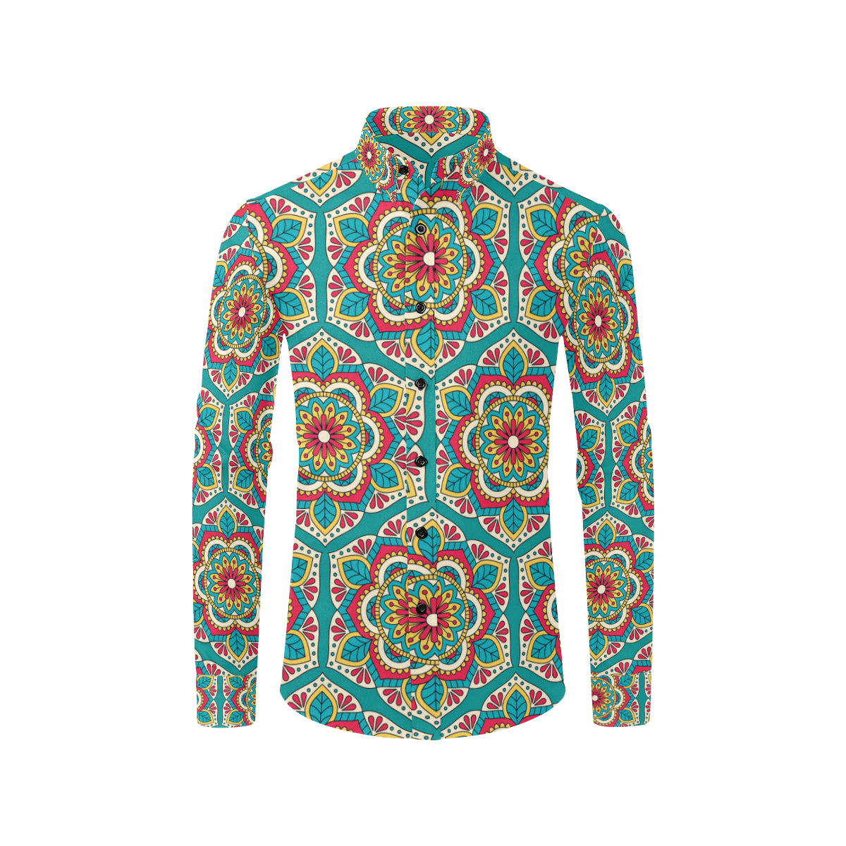 Mandala Pattern Print Design 03 Men's Long Sleeve Shirt