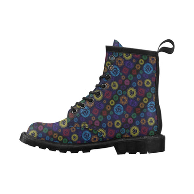 Chakra Colorful Print Pattern Women's Boots