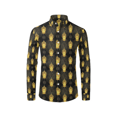 Buddha Pattern Print Design 04 Men's Long Sleeve Shirt