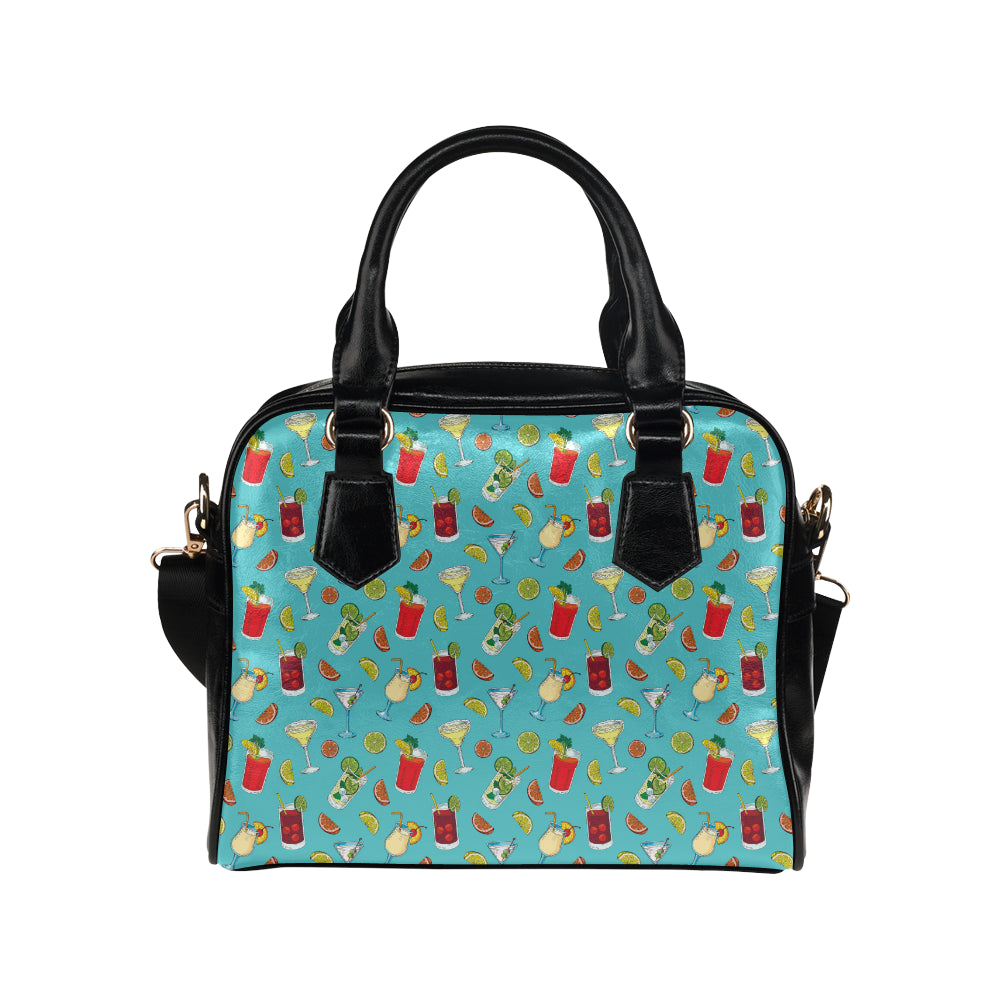 Cocktail Pattern Print Design 05 Shoulder Handbag