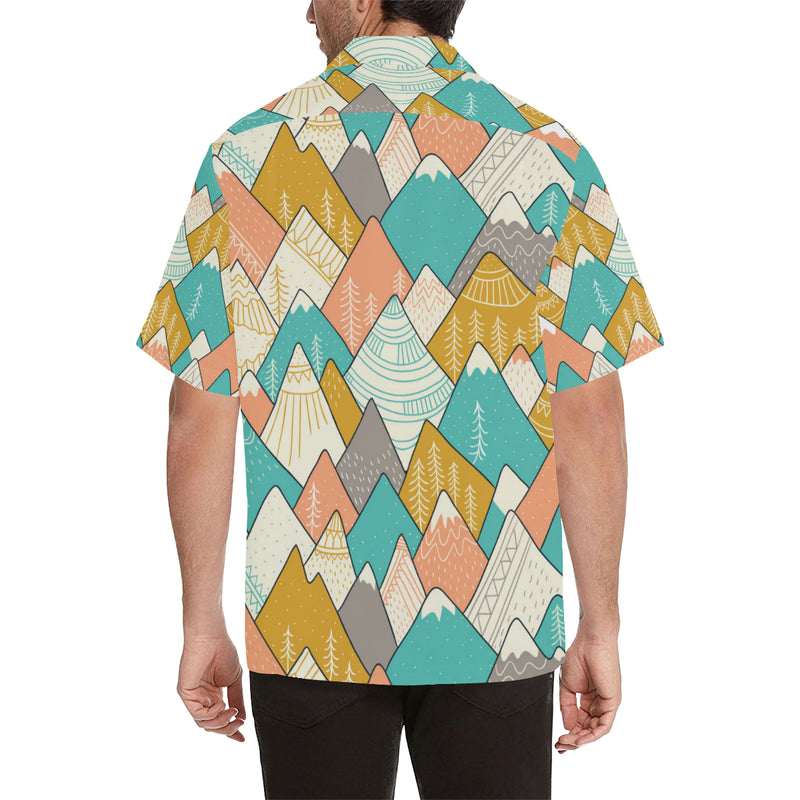 Mountain Pattern Print Design 02 Men's Hawaiian Shirt