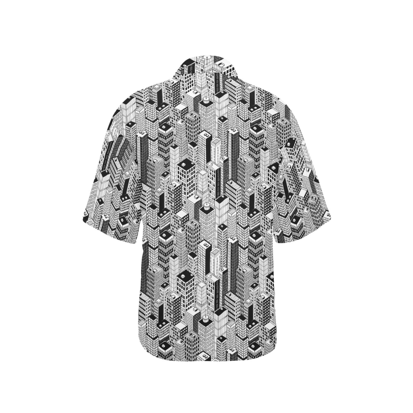 City  Pattern Print Design 02 Women's Hawaiian Shirt