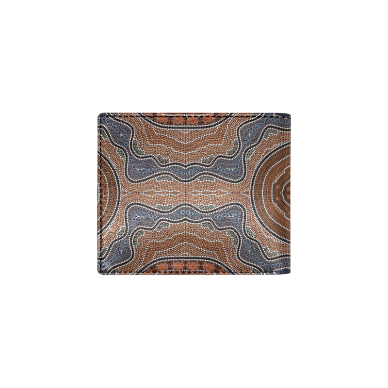 Aboriginal Pattern Print Design 01 Men's ID Card Wallet