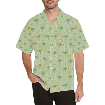 Budgerigar Pattern Print Design 02 Men's Hawaiian Shirt