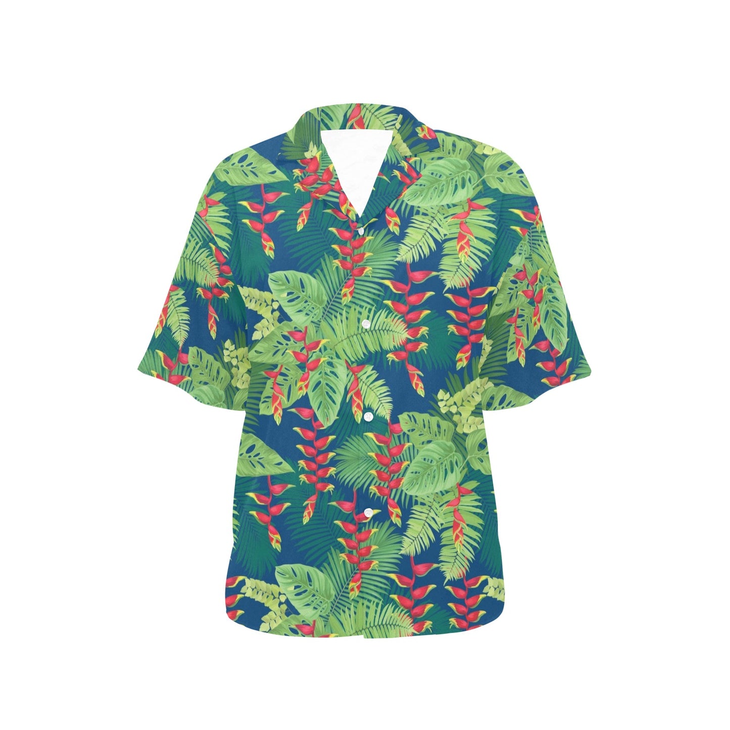 Heliconia Pattern Print Design HL08 Women's Hawaiian Shirt