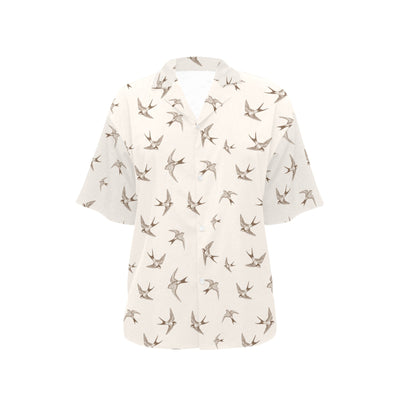 Swallow Bird Pattern Print Design 01 Women's Hawaiian Shirt