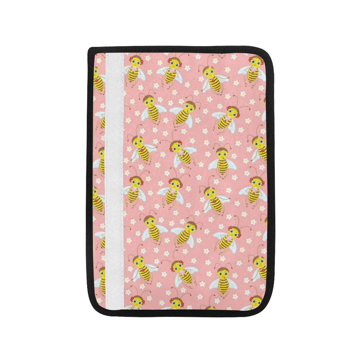 Bee Pattern Print Design BEE07 Car Seat Belt Cover