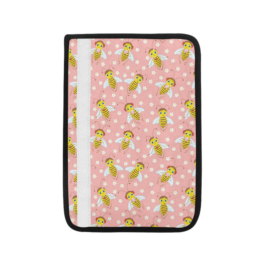 Bee Pattern Print Design BEE07 Car Seat Belt Cover
