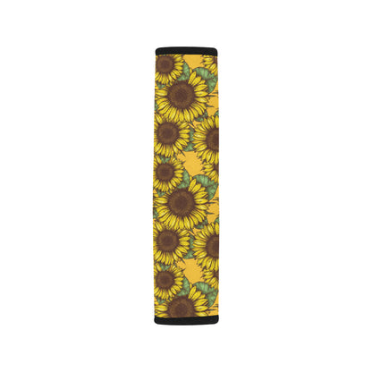 Sunflower Pattern Print Design SF04 Car Seat Belt Cover