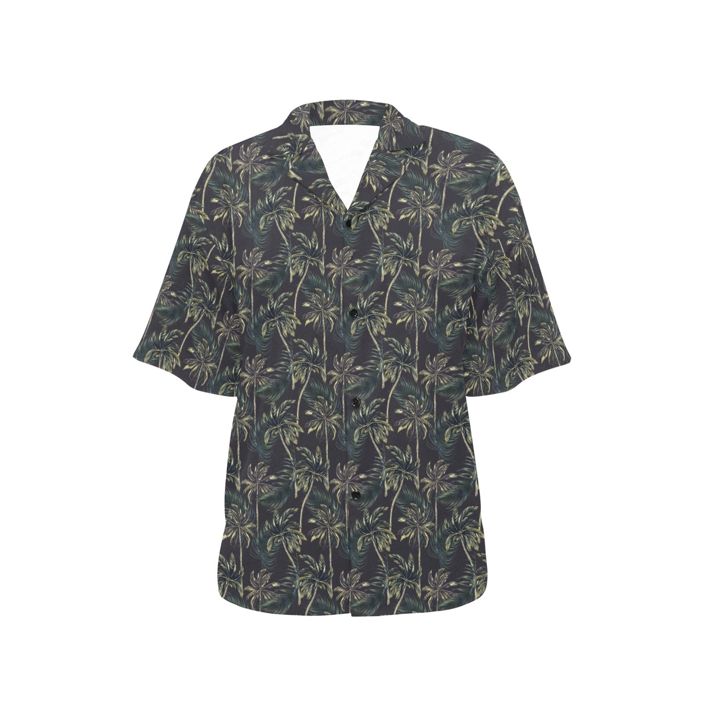 Palm Tree Background Design Print Women's Hawaiian Shirt