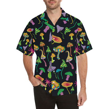Psychedelic Mushroom Pattern Print Design A02 Men's Hawaiian Shirt