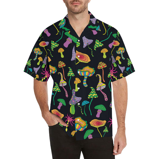 Psychedelic Mushroom Pattern Print Design A02 Men's Hawaiian Shirt