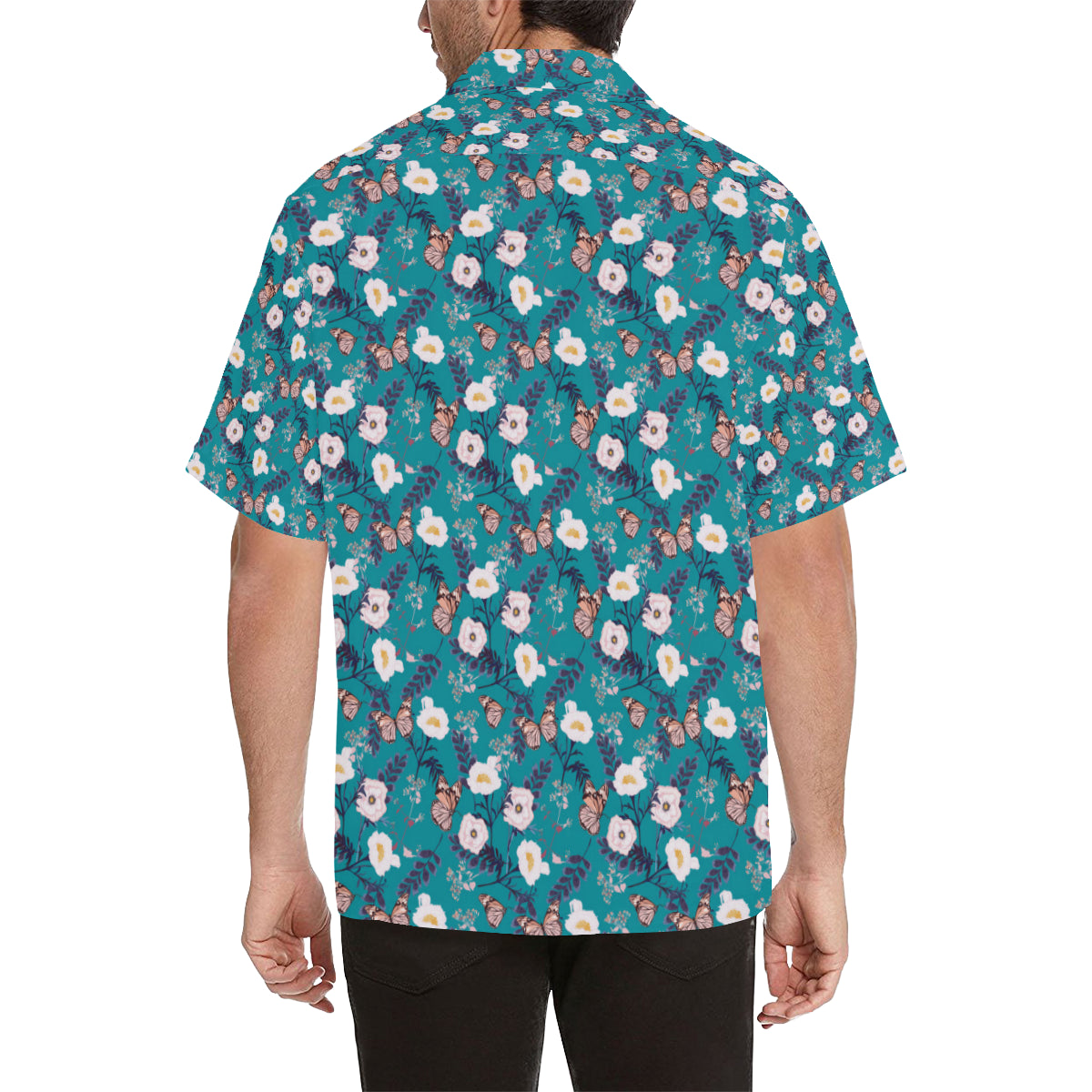 Butterfly Pattern Print Design 012 Men's Hawaiian Shirt