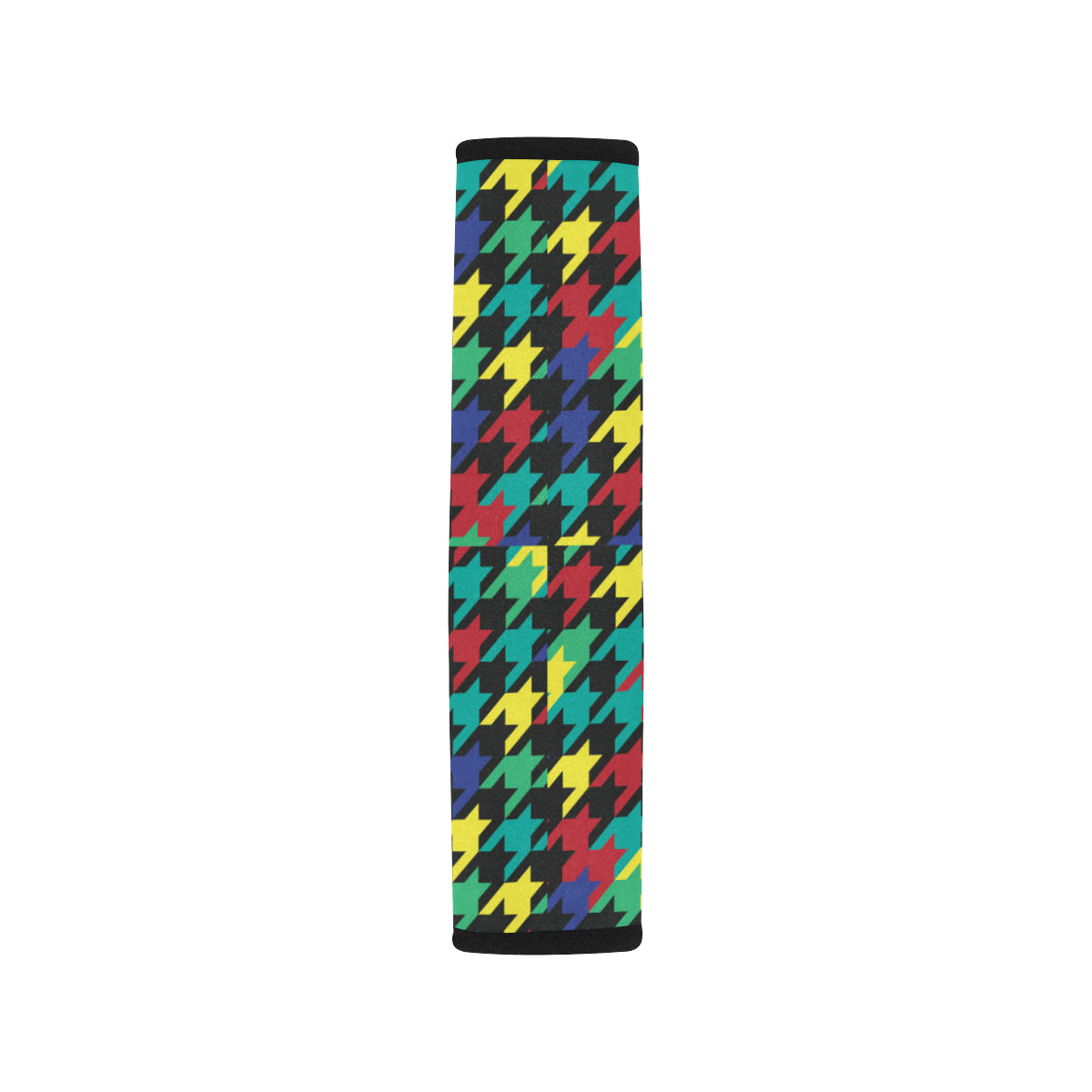 Houndstooth Colorful Pattern Print Design 02 Car Seat Belt Cover