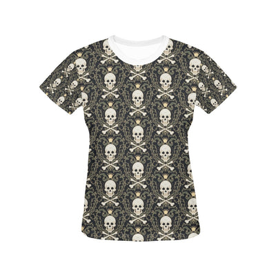 Skull King Print Design LKS307 Women's  T-shirt