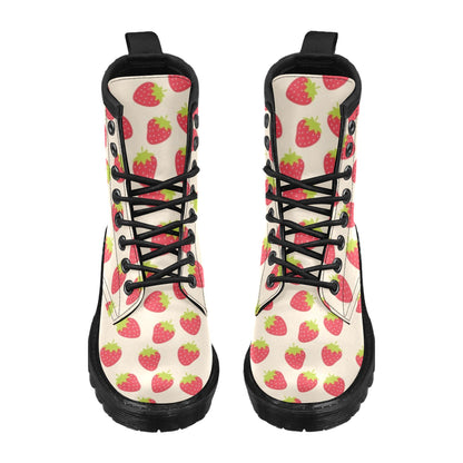 Strawberry Pattern Print Design SB02 Women's Boots