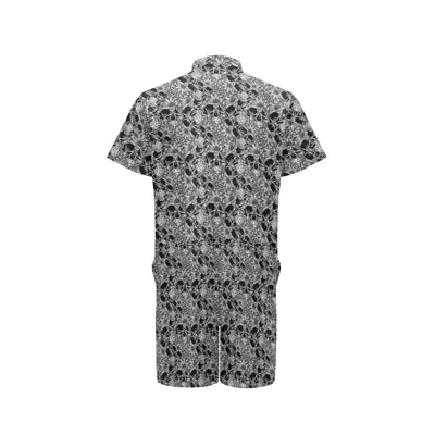 Skull Tattoo Design Print Men's Romper