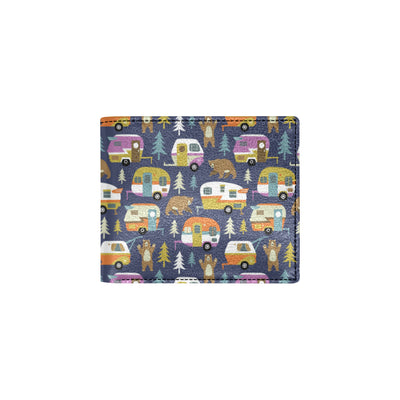 Camper Pattern Print Design 04 Men's ID Card Wallet