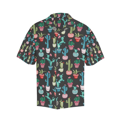 Cactus Pattern Print Design 02 Men's Hawaiian Shirt