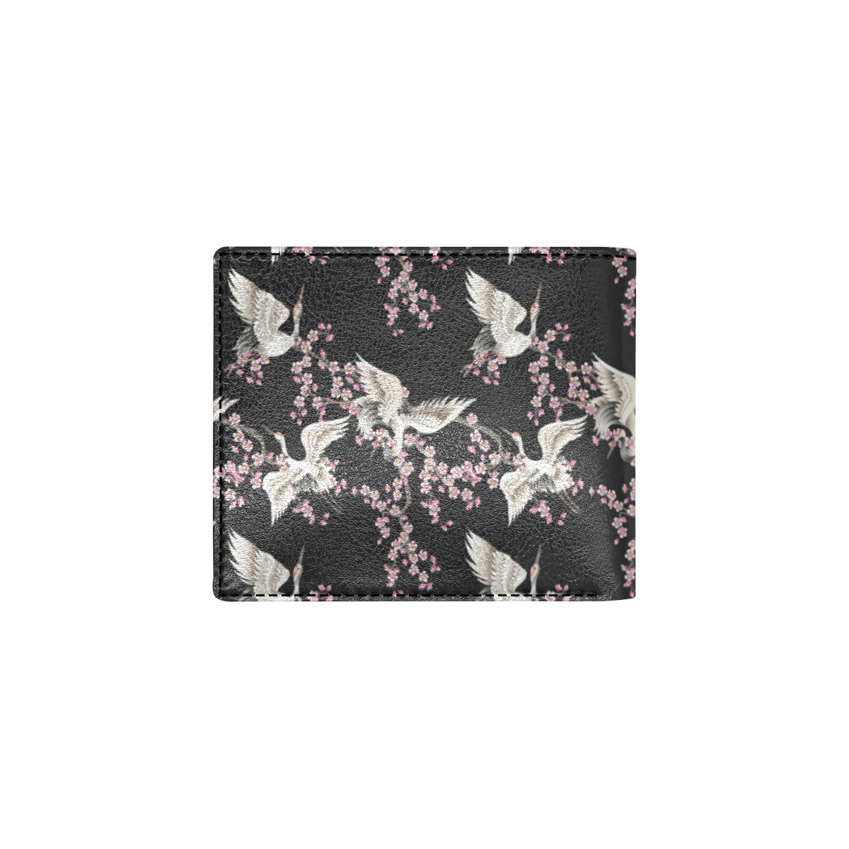 Crane Pattern Print Design 01 Men's ID Card Wallet