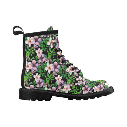Plumeria Pattern Print Design PM01 Women's Boots